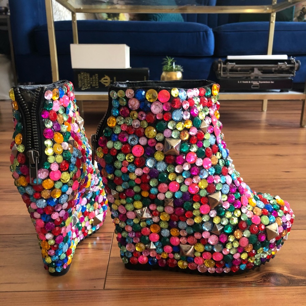 HAUS of Price wedge booties 6/12 worn once